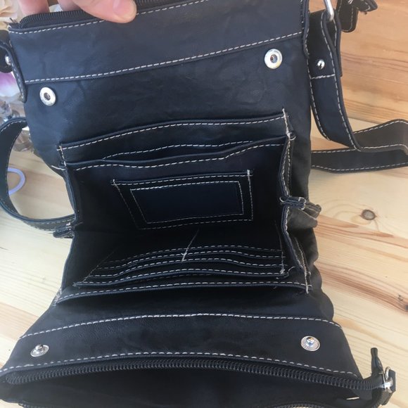 Rosetti Black Passport Purse Wallet Crossbody - Picture 6 of 10